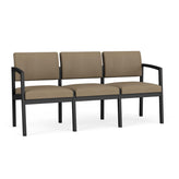 Lenox Steel Waiting Reception 3 Seat Tandem Seating Metal Frame No Center Arms