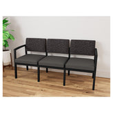 Lenox Steel Waiting Reception 3 Seat Tandem Seating Metal Frame No Center Arms