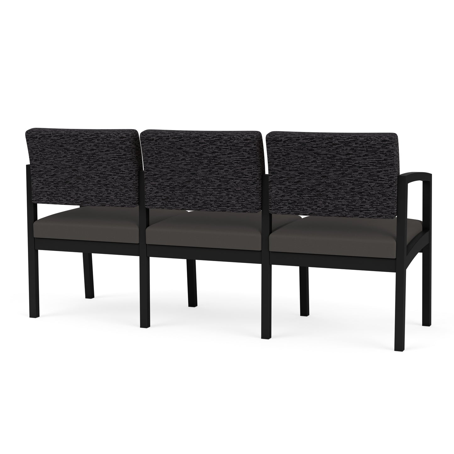 Lenox Steel Waiting Reception 3 Seat Tandem Seating Metal Frame No Center Arms