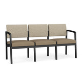 Lenox Steel Waiting Reception 3 Seat Tandem Seating Metal Frame No Center Arms