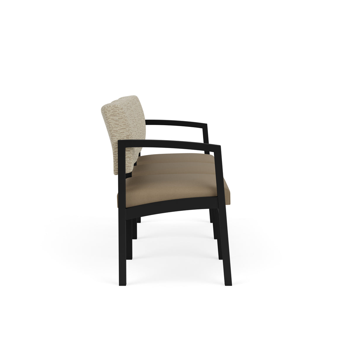 Lenox Steel Waiting Reception 3 Seat Tandem Seating Metal Frame No Center Arms