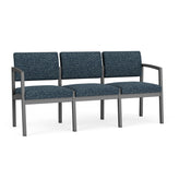 Lenox Steel Waiting Reception 3 Seat Tandem Seating Metal Frame No Center Arms
