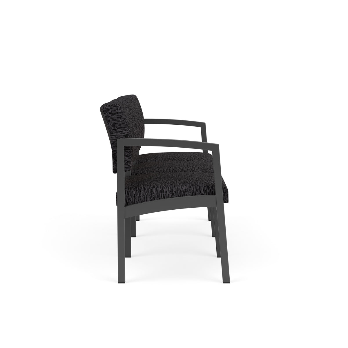 Lenox Steel Waiting Reception 3 Seat Tandem Seating Metal Frame No Center Arms