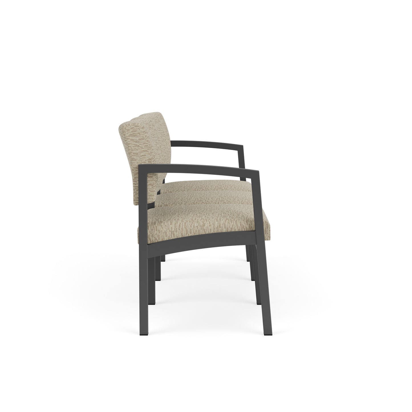 Lenox Steel Waiting Reception 3 Seat Tandem Seating Metal Frame No Center Arms