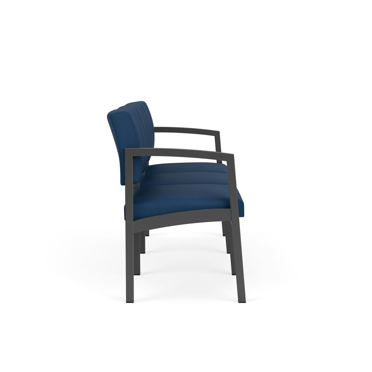 Lenox Steel Waiting Reception 3 Seat Tandem Seating Metal Frame No Center Arms