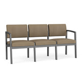 Lenox Steel Waiting Reception 3 Seat Tandem Seating Metal Frame No Center Arms
