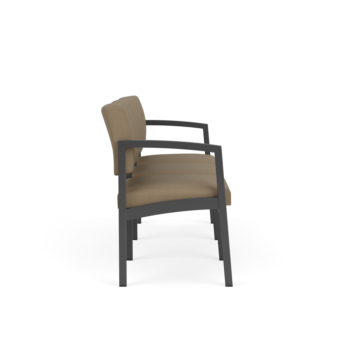 Lenox Steel Waiting Reception 3 Seat Tandem Seating Metal Frame No Center Arms