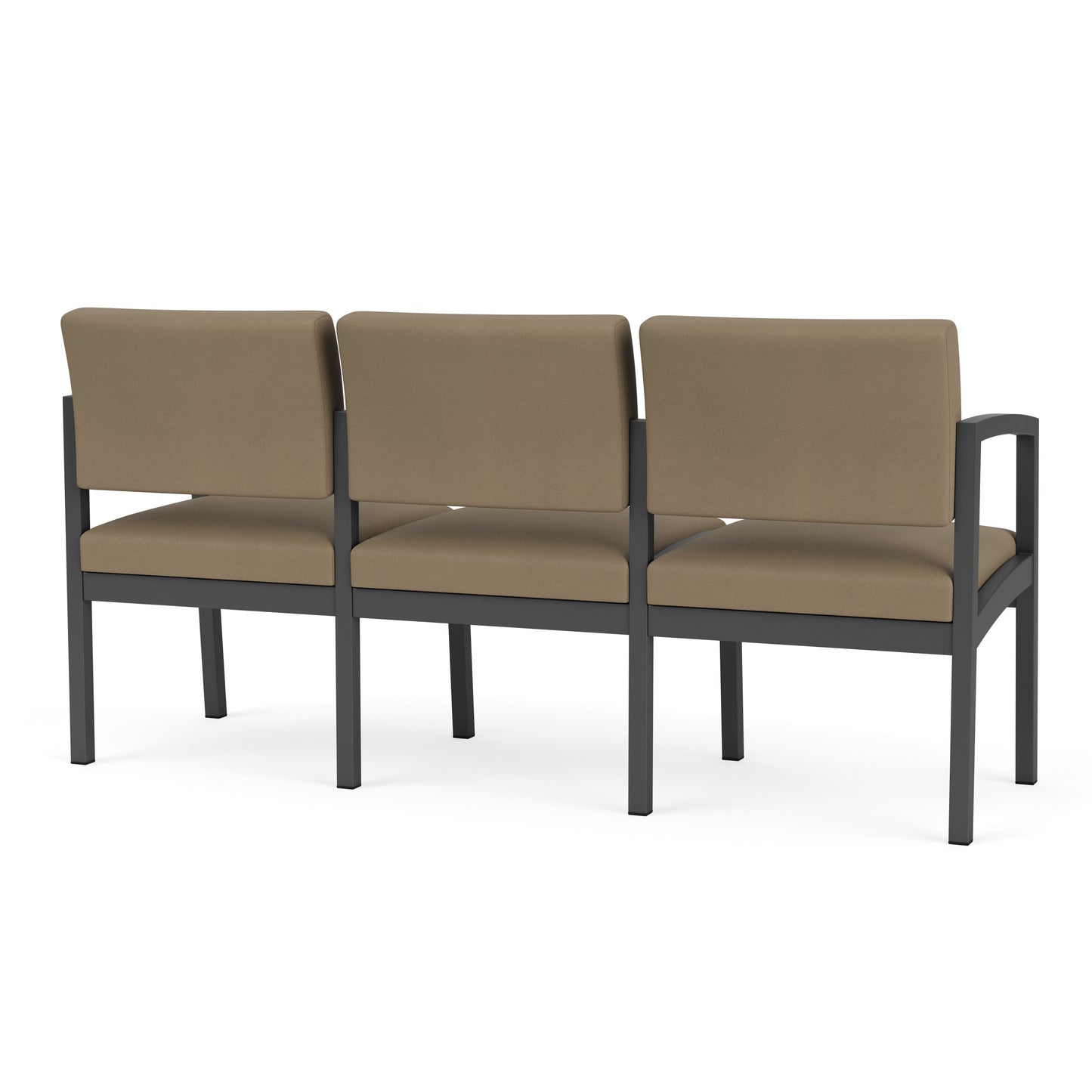 Lenox Steel Waiting Reception 3 Seat Tandem Seating Metal Frame No Center Arms