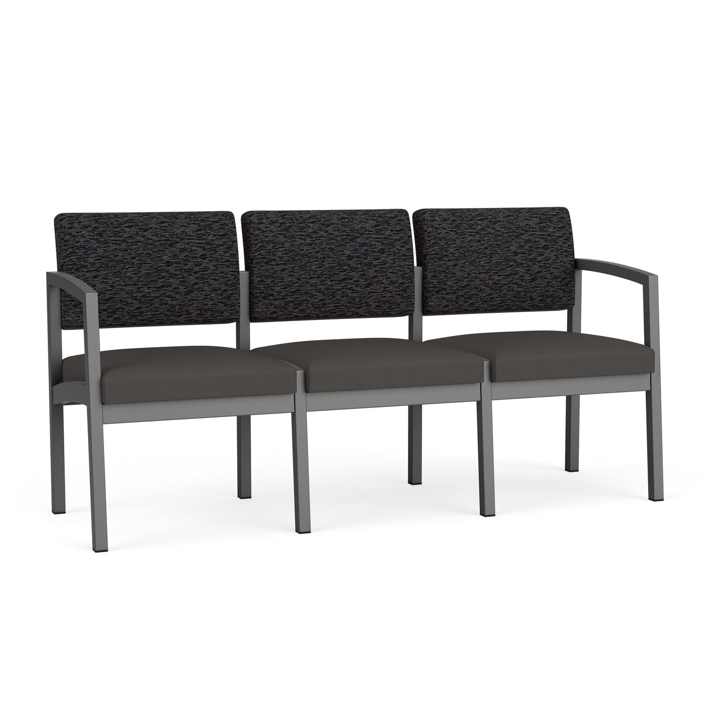 Lenox Steel Waiting Reception 3 Seat Tandem Seating Metal Frame No Center Arms