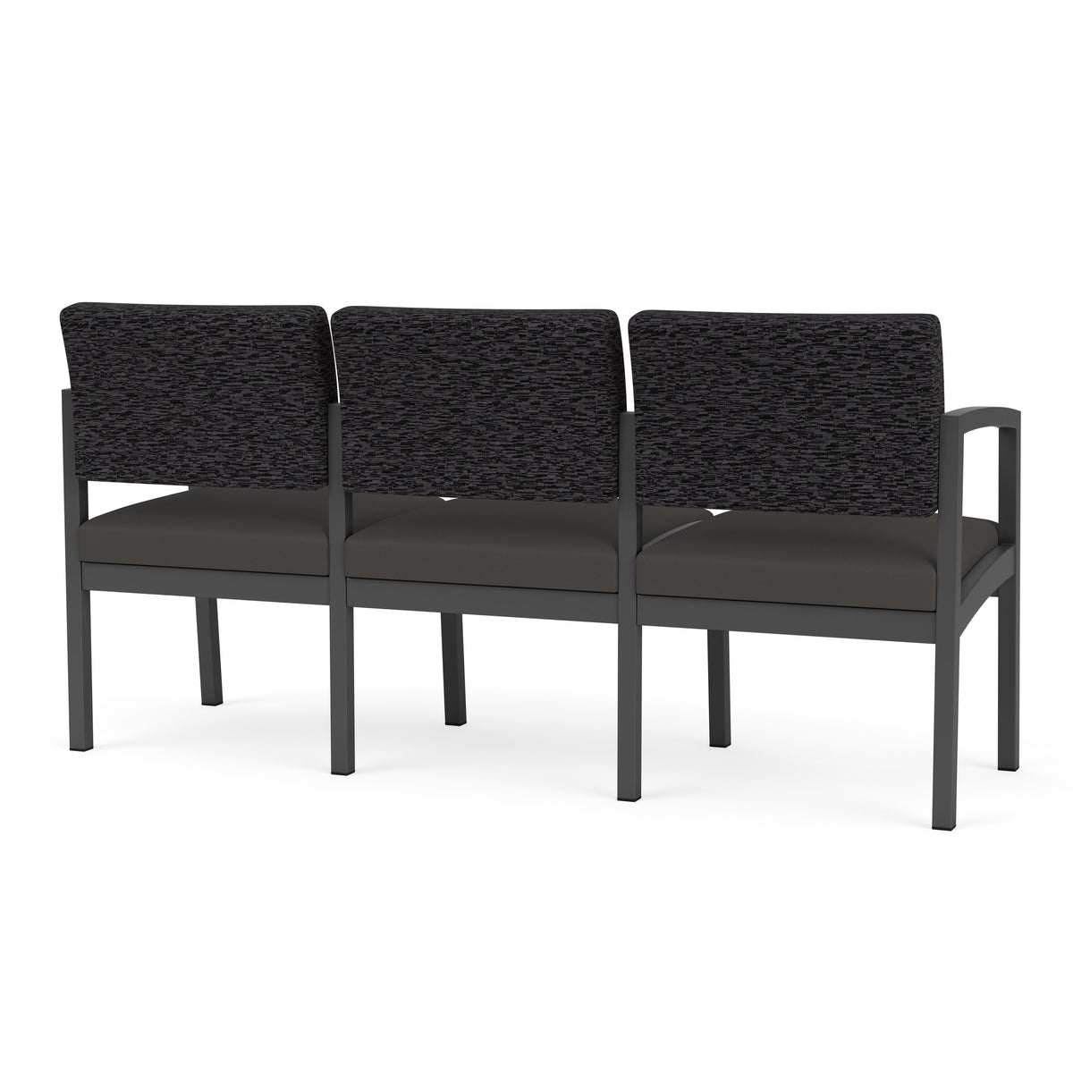 Lenox Steel Waiting Reception 3 Seat Tandem Seating Metal Frame No Center Arms