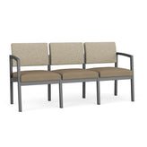Lenox Steel Waiting Reception 3 Seat Tandem Seating Metal Frame No Center Arms