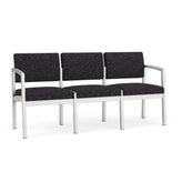 Lenox Steel Waiting Reception 3 Seat Tandem Seating Metal Frame No Center Arms