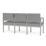 Lenox Steel Waiting Reception 3 Seat Tandem Seating Metal Frame No Center Arms