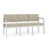 Lenox Steel Waiting Reception 3 Seat Tandem Seating Metal Frame No Center Arms