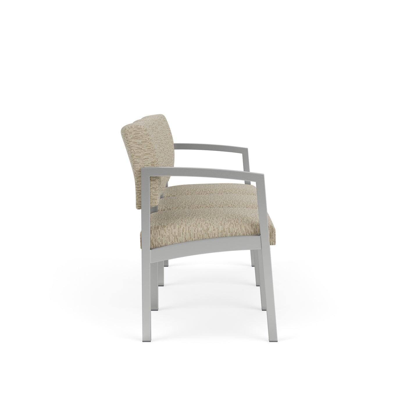 Lenox Steel Waiting Reception 3 Seat Tandem Seating Metal Frame No Center Arms