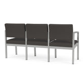 Lenox Steel Waiting Reception 3 Seat Tandem Seating Metal Frame No Center Arms