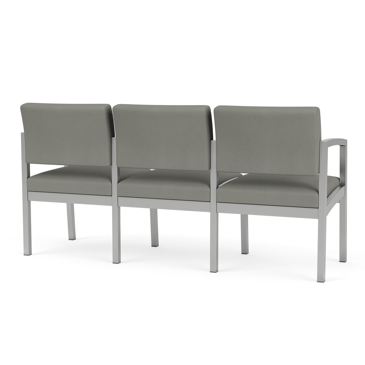 Lenox Steel Waiting Reception 3 Seat Tandem Seating Metal Frame No Center Arms