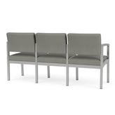 Lenox Steel Waiting Reception 3 Seat Tandem Seating Metal Frame No Center Arms