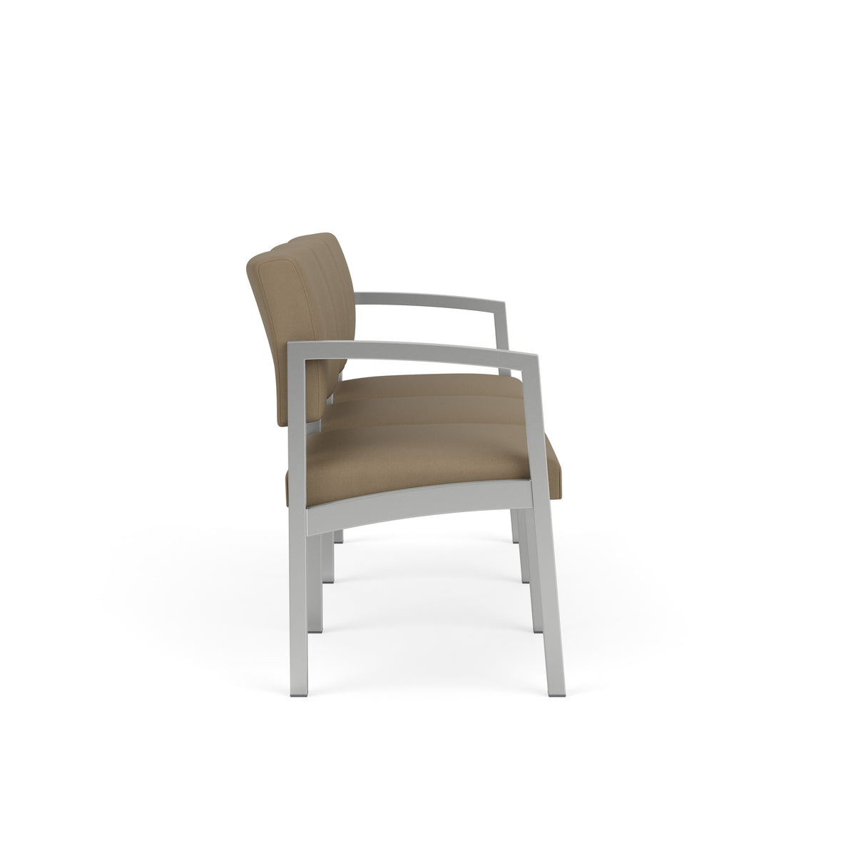Lenox Steel Waiting Reception 3 Seat Tandem Seating Metal Frame No Center Arms