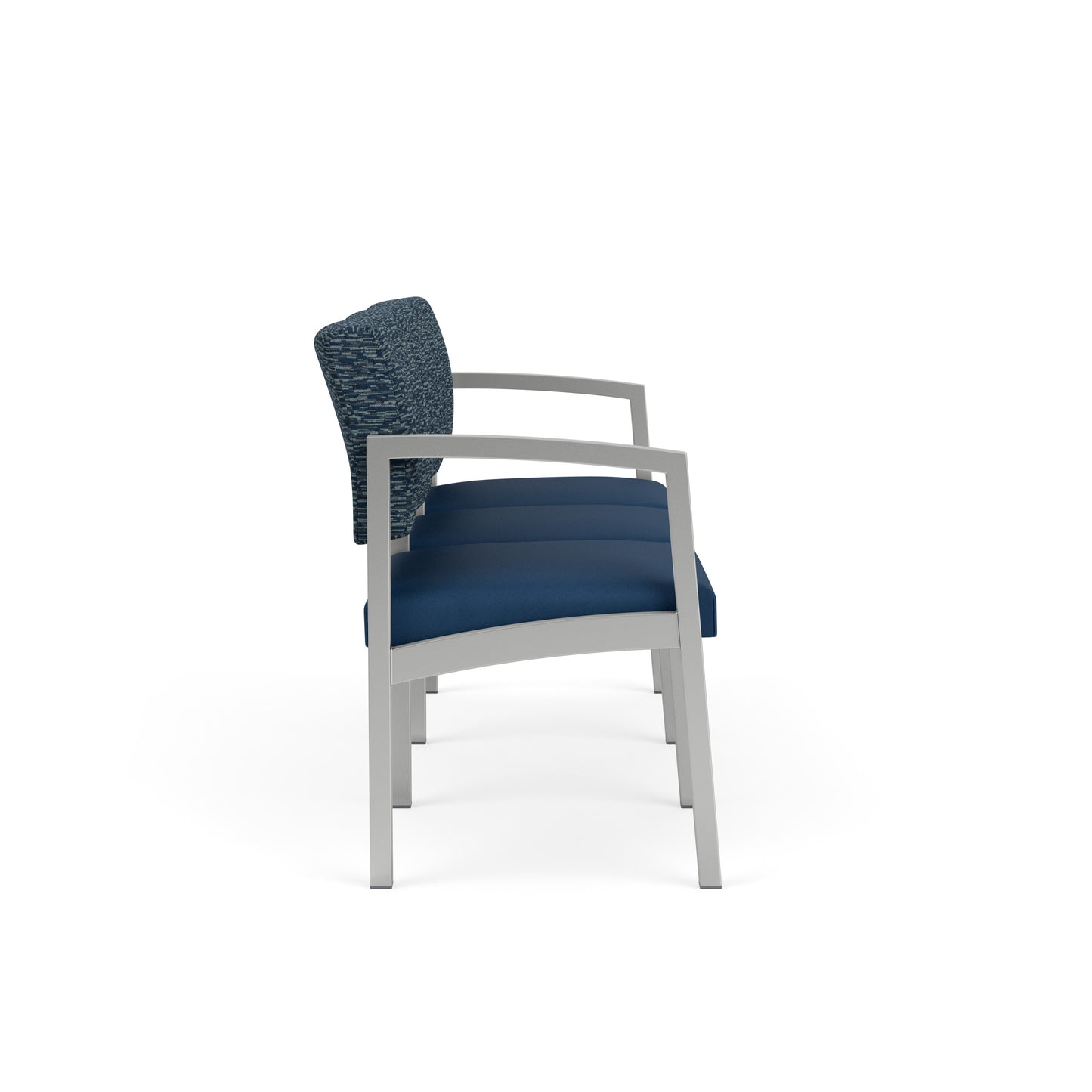 Lenox Steel Waiting Reception 3 Seat Tandem Seating Metal Frame No Center Arms