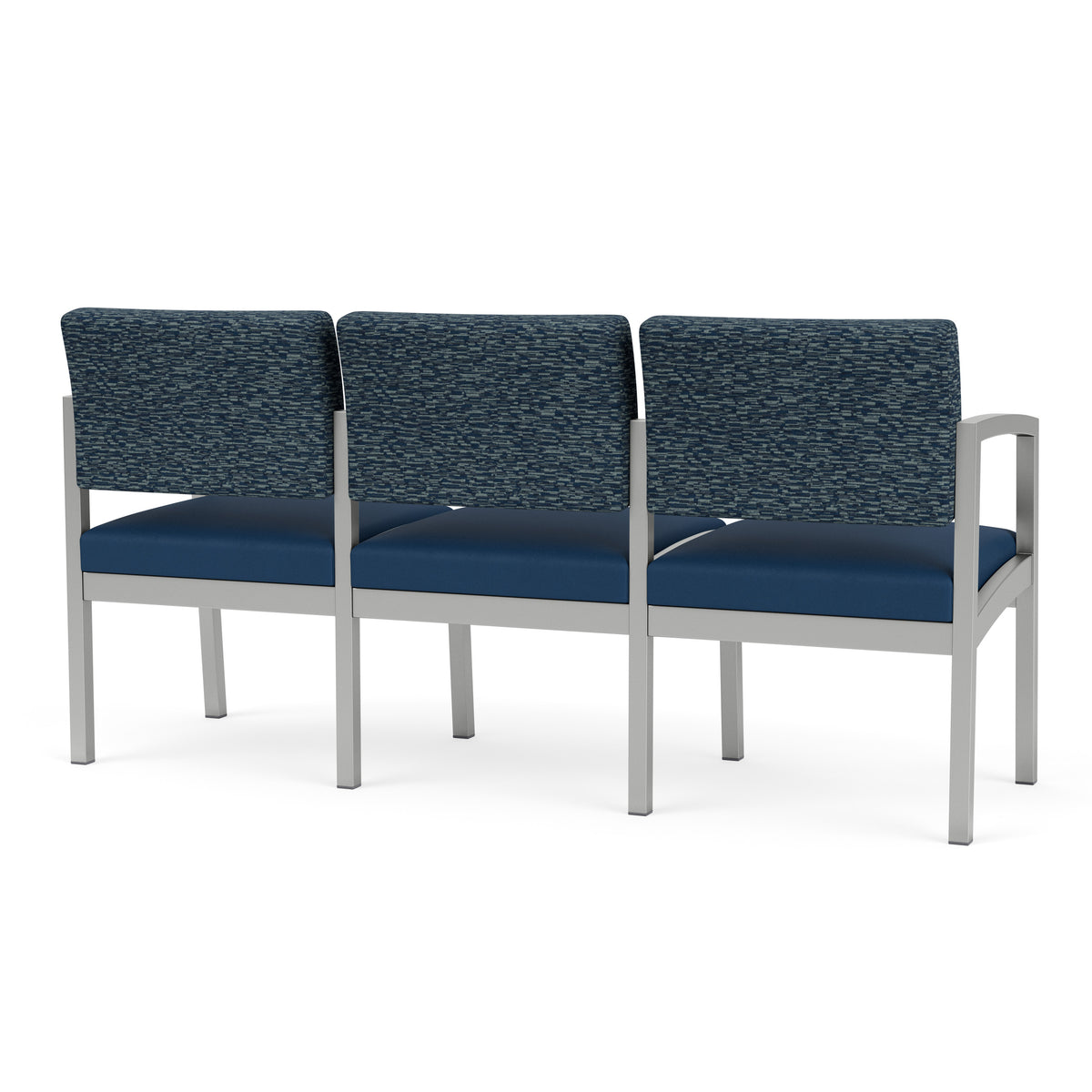 Lenox Steel Waiting Reception 3 Seat Tandem Seating Metal Frame No Center Arms