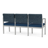 Lenox Steel Waiting Reception 3 Seat Tandem Seating Metal Frame No Center Arms