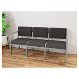 Lenox Steel Waiting Reception 3 Seat Tandem Seating Metal Frame No Center Arms