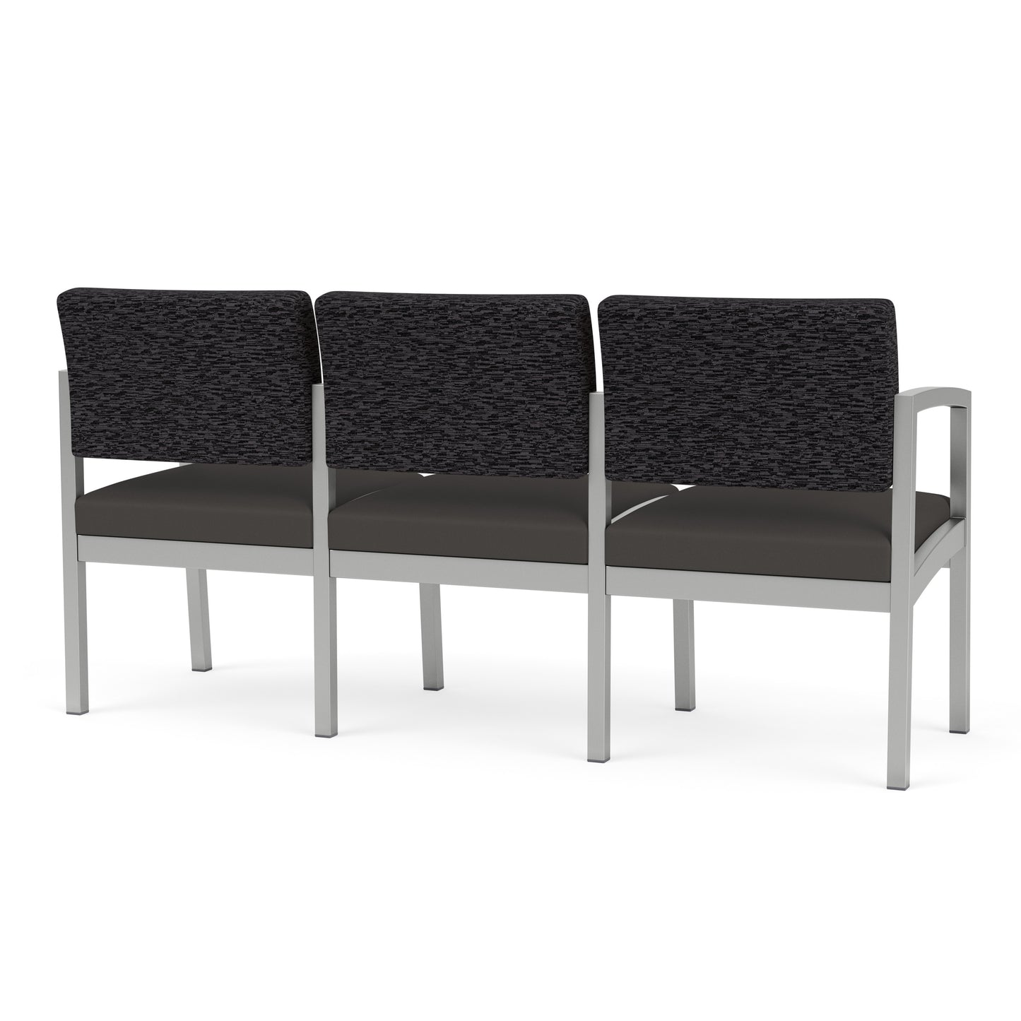 Lenox Steel Waiting Reception 3 Seat Tandem Seating Metal Frame No Center Arms