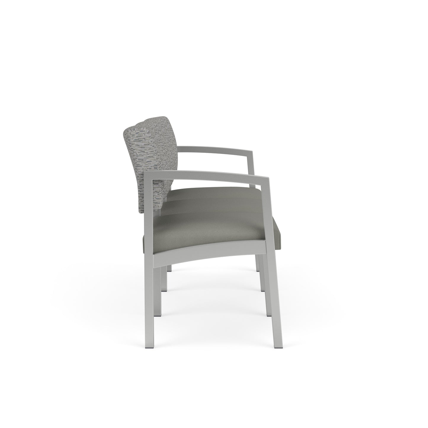 Lenox Steel Waiting Reception 3 Seat Tandem Seating Metal Frame No Center Arms