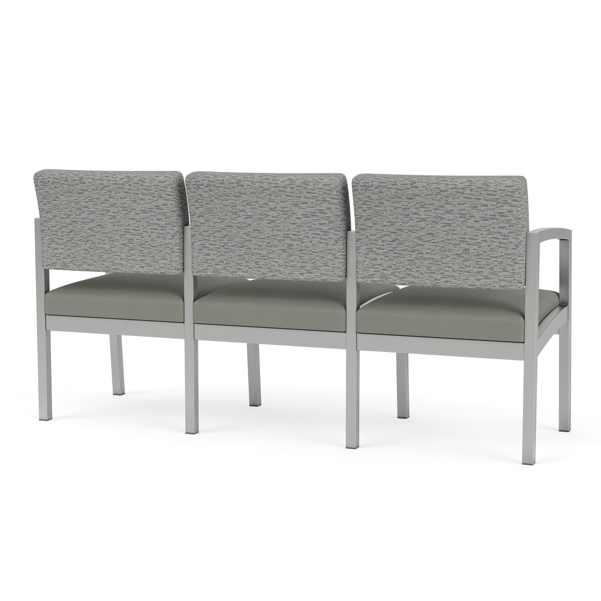 Lenox Steel Waiting Reception 3 Seat Tandem Seating Metal Frame No Center Arms