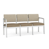 Lenox Steel Waiting Reception 3 Seat Tandem Seating Metal Frame No Center Arms