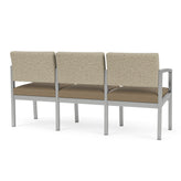 Lenox Steel Waiting Reception 3 Seat Tandem Seating Metal Frame No Center Arms