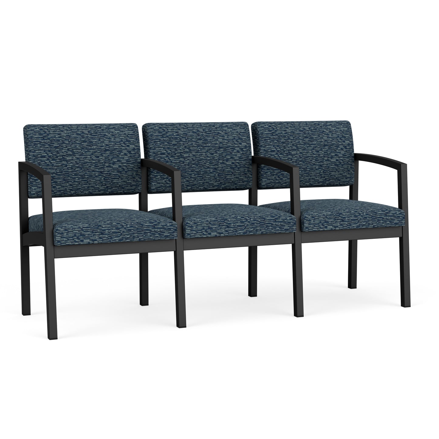 Lenox Steel Waiting Reception 3 Seat Tandem Seating Metal Frame