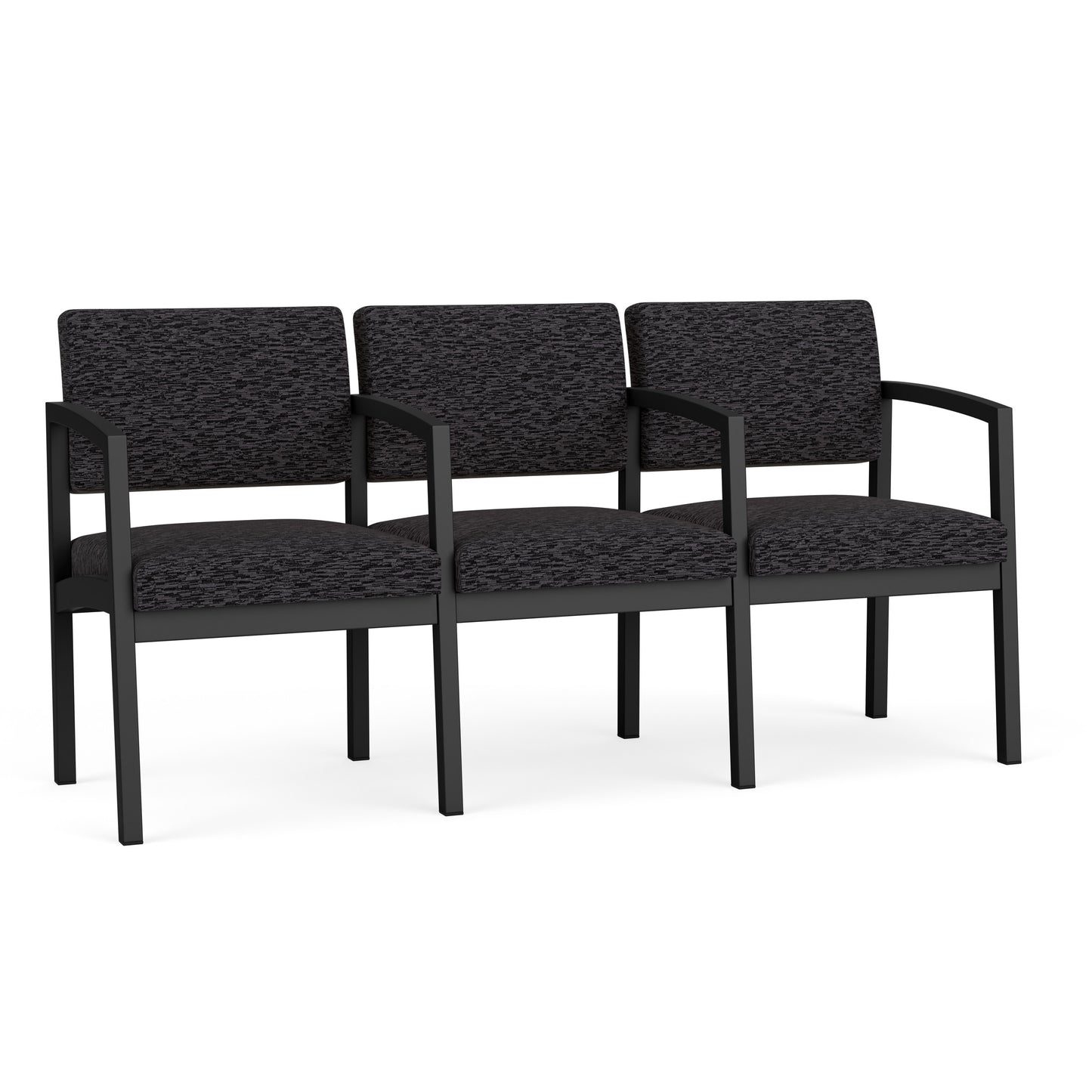 Lenox Steel Waiting Reception 3 Seat Tandem Seating Metal Frame