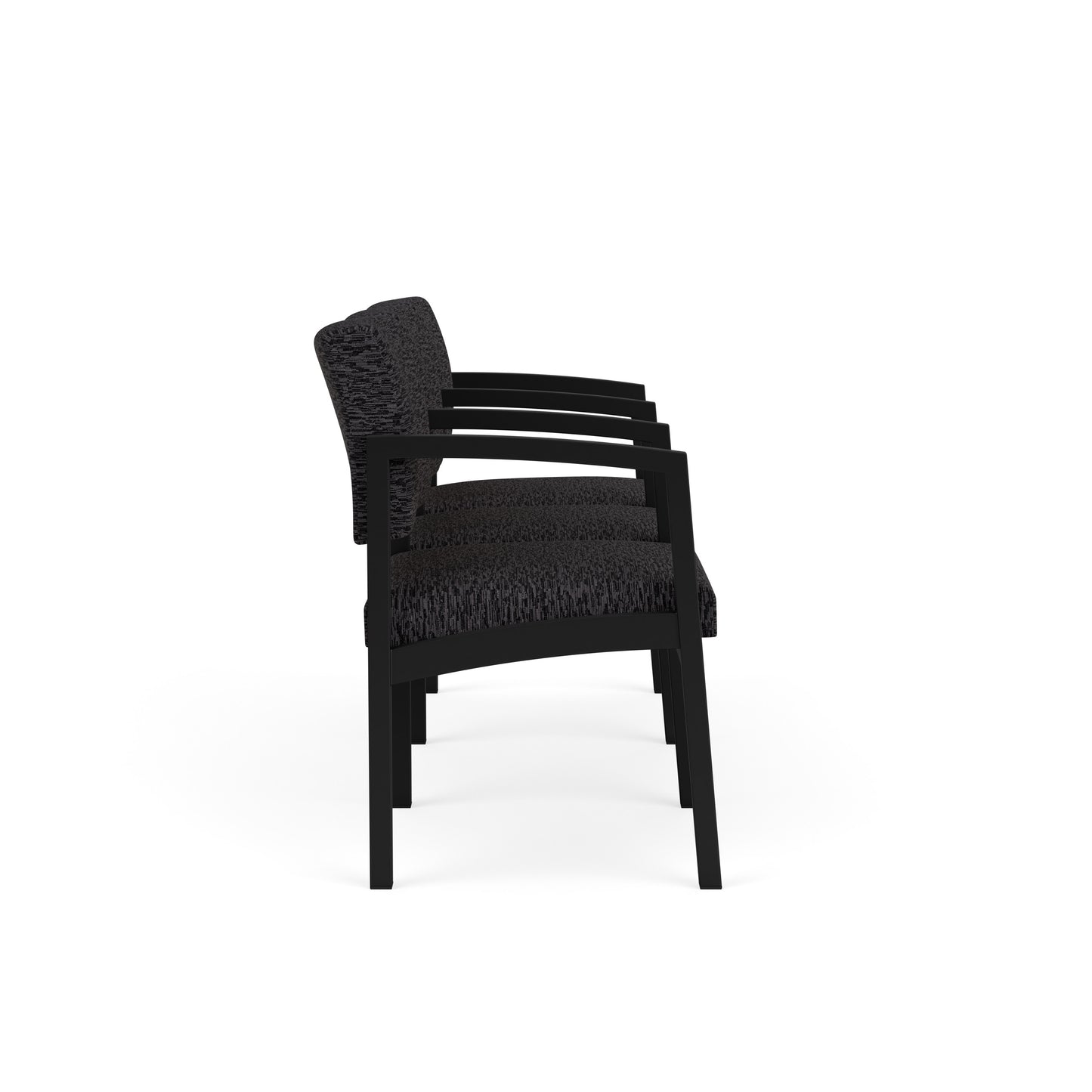 Lenox Steel Waiting Reception 3 Seat Tandem Seating Metal Frame