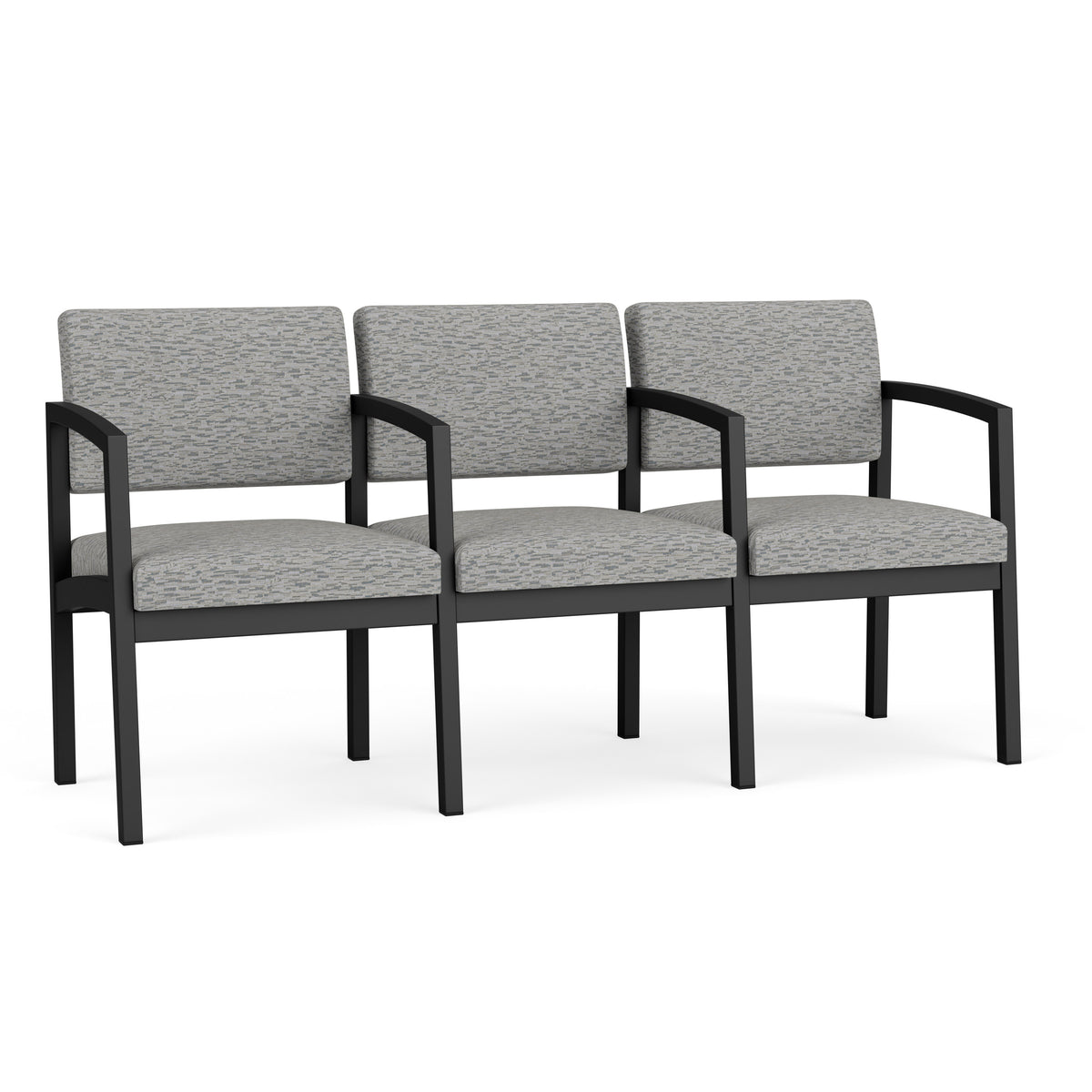 Lenox Steel Waiting Reception 3 Seat Tandem Seating Metal Frame