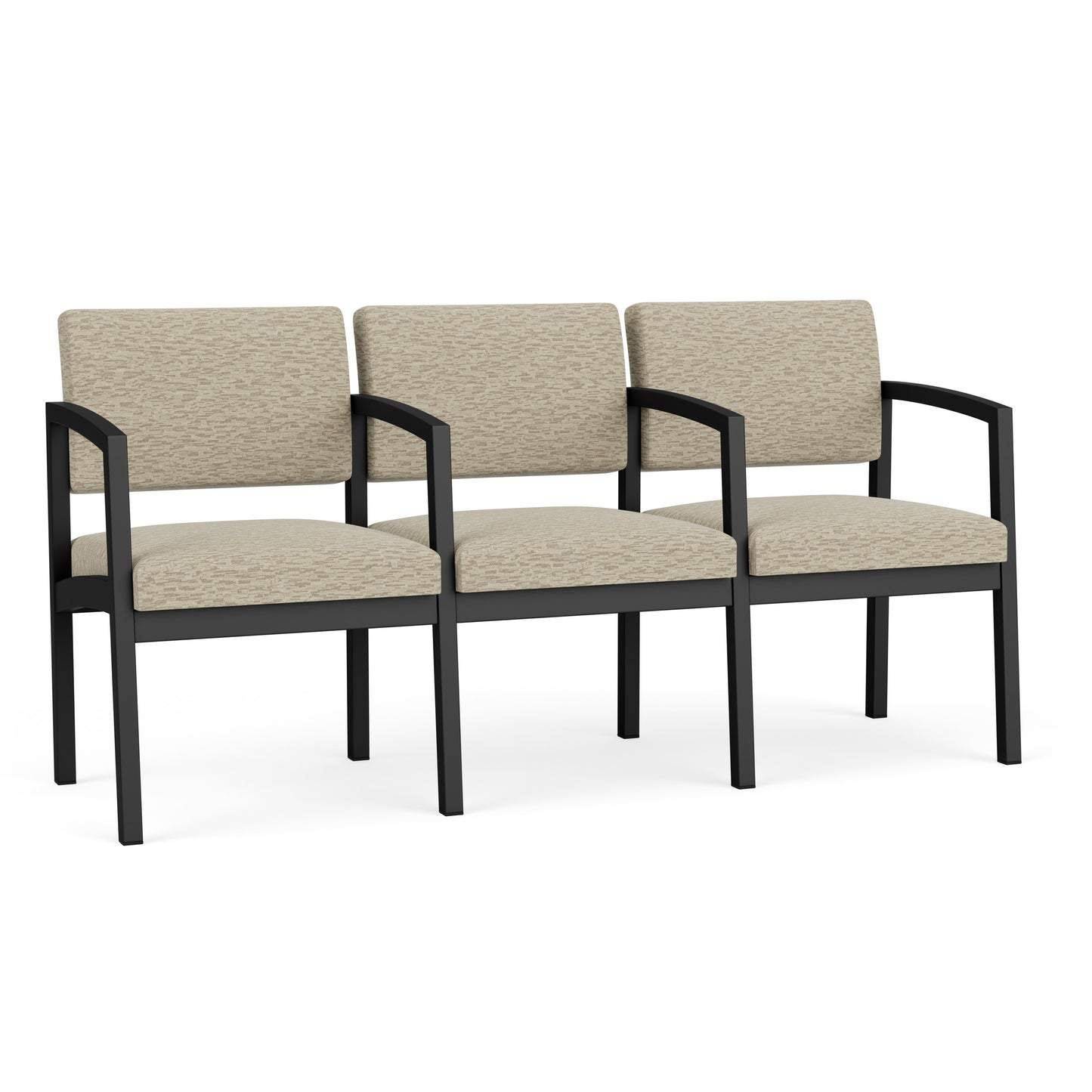 Lenox Steel Waiting Reception 3 Seat Tandem Seating Metal Frame
