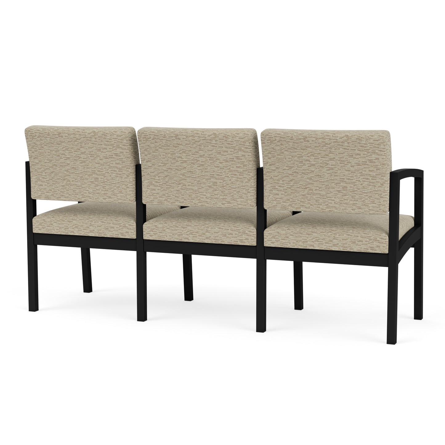 Lenox Steel Waiting Reception 3 Seat Tandem Seating Metal Frame