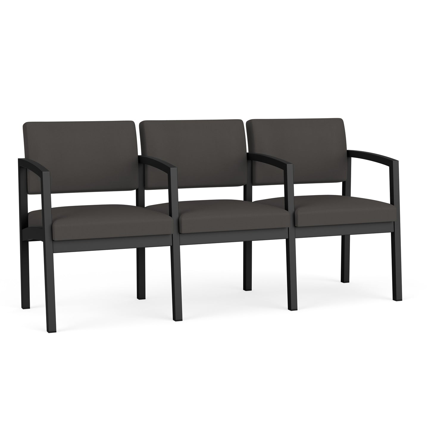Lenox Steel Waiting Reception 3 Seat Tandem Seating Metal Frame