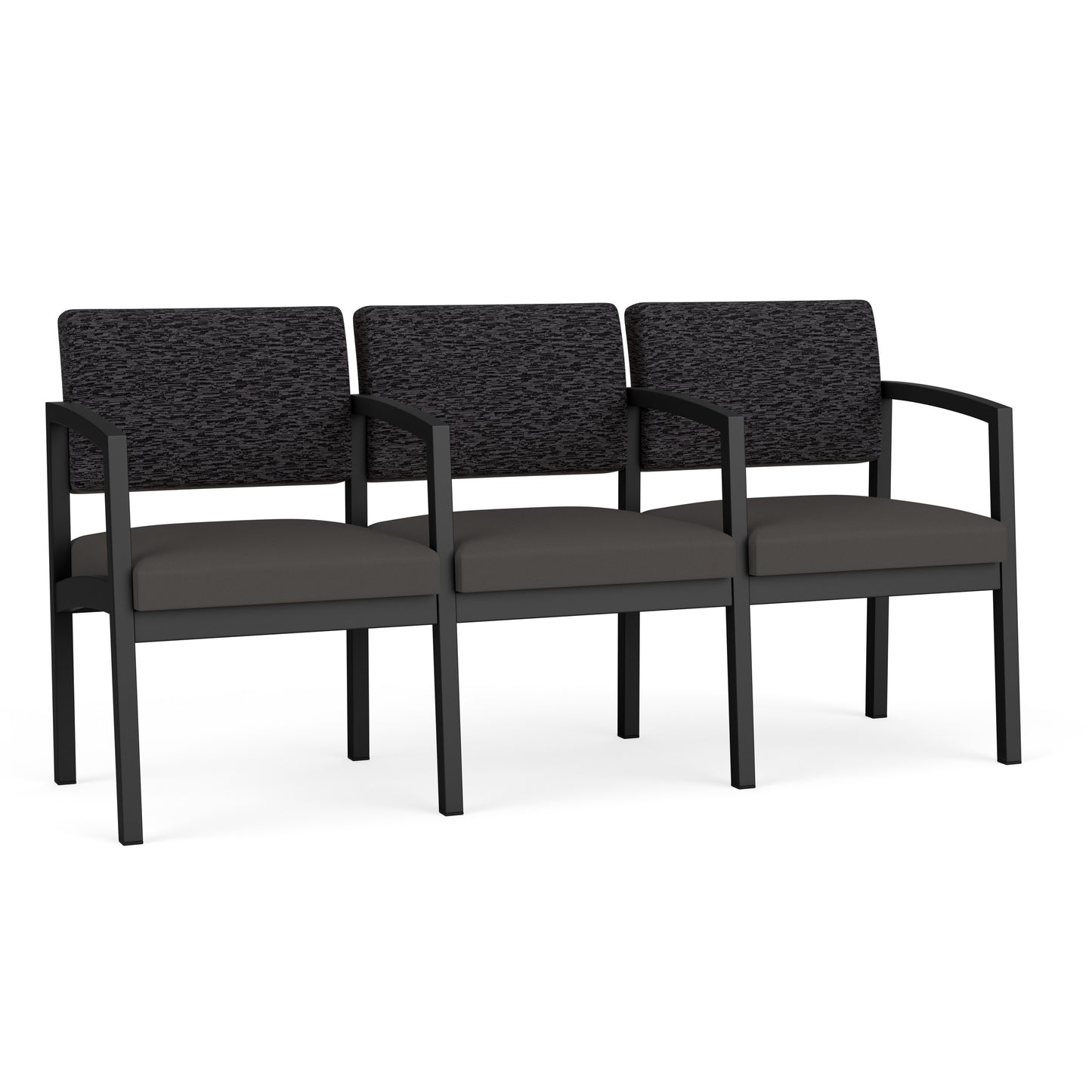 Lenox Steel Waiting Reception 3 Seat Tandem Seating Metal Frame