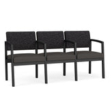 Lenox Steel Waiting Reception 3 Seat Tandem Seating Metal Frame