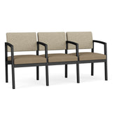 Lenox Steel Waiting Reception 3 Seat Tandem Seating Metal Frame