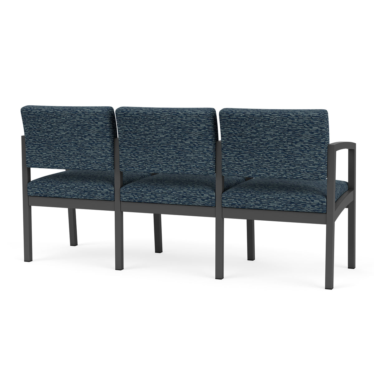 Lenox Steel Waiting Reception 3 Seat Tandem Seating Metal Frame
