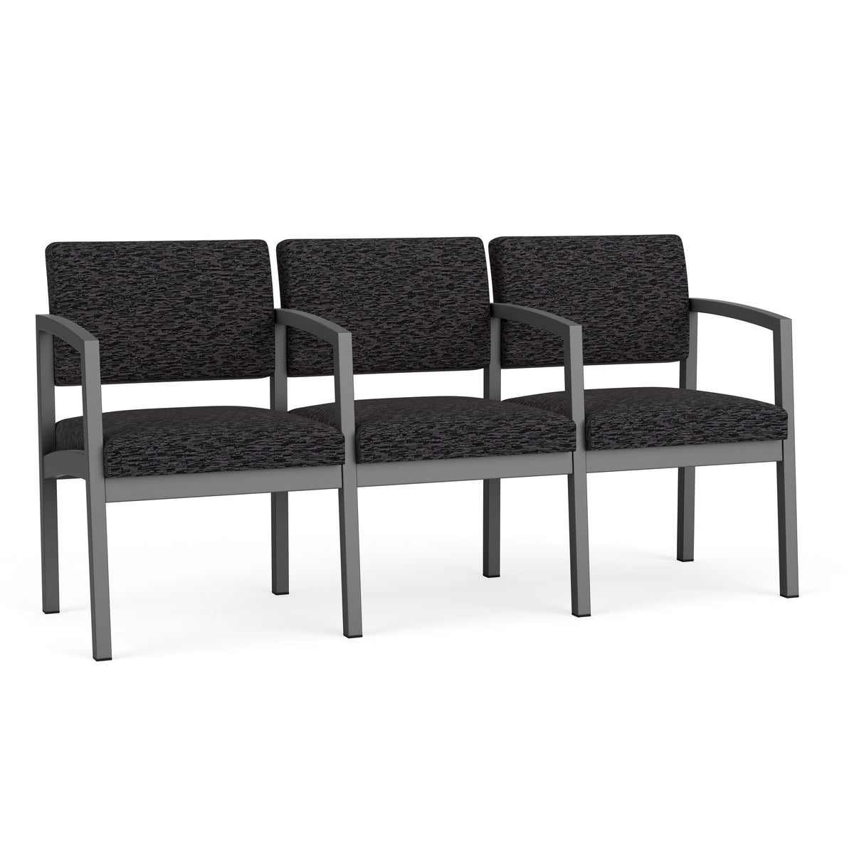 Lenox Steel Waiting Reception 3 Seat Tandem Seating Metal Frame