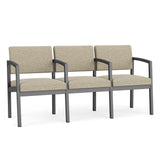Lenox Steel Waiting Reception 3 Seat Tandem Seating Metal Frame