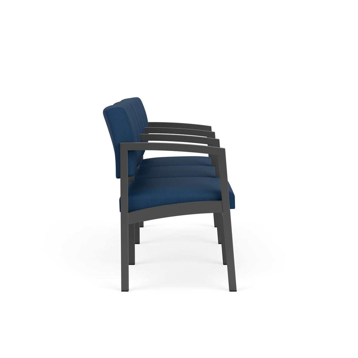 Lenox Steel Waiting Reception 3 Seat Tandem Seating Metal Frame