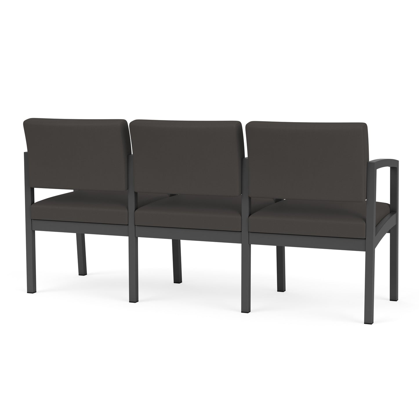Lenox Steel Waiting Reception 3 Seat Tandem Seating Metal Frame