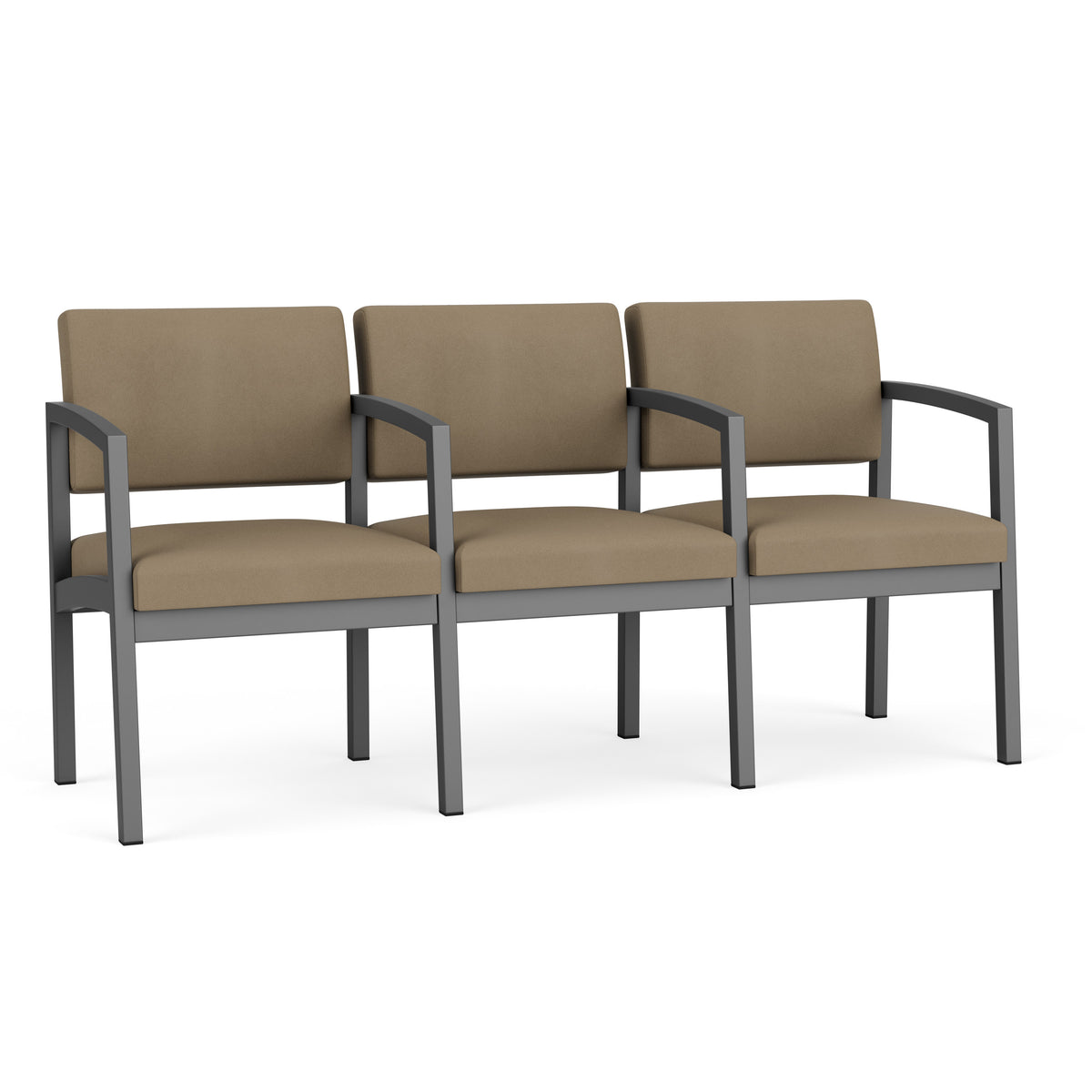 Lenox Steel Waiting Reception 3 Seat Tandem Seating Metal Frame