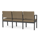 Lenox Steel Waiting Reception 3 Seat Tandem Seating Metal Frame