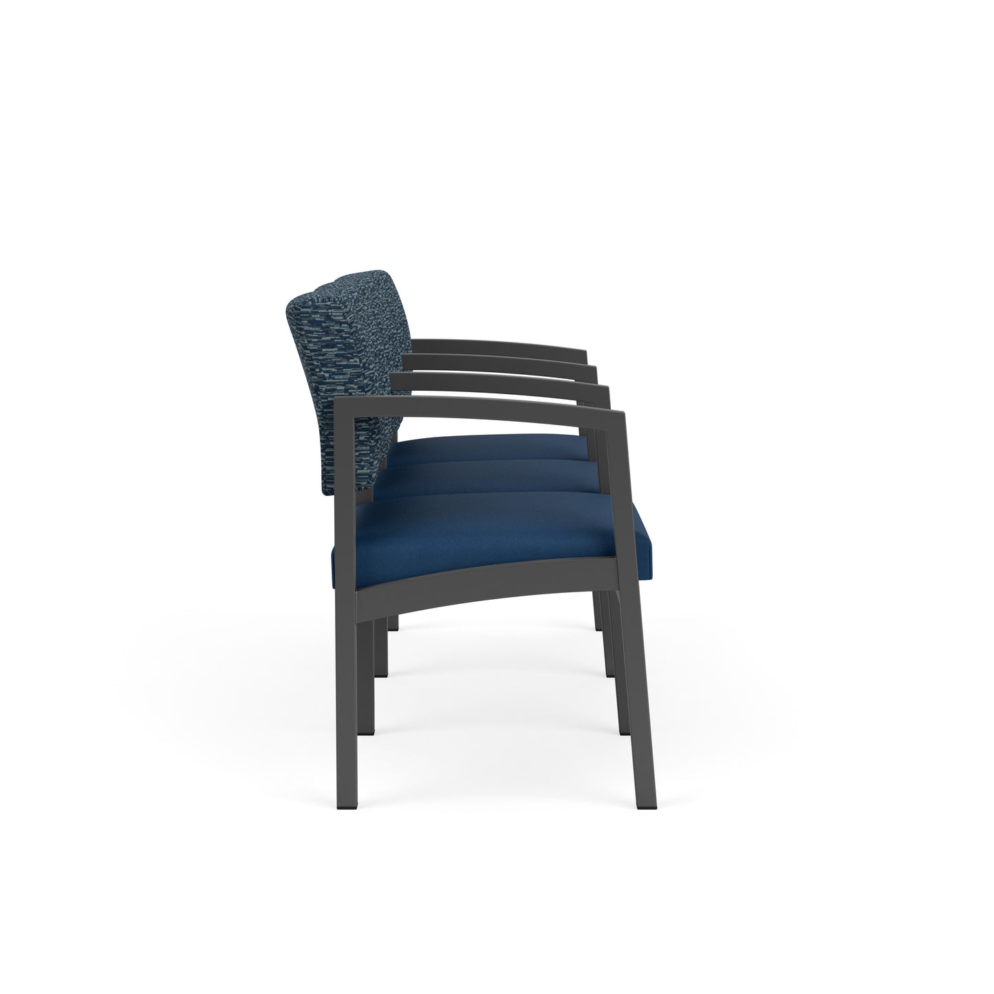Lenox Steel Waiting Reception 3 Seat Tandem Seating Metal Frame